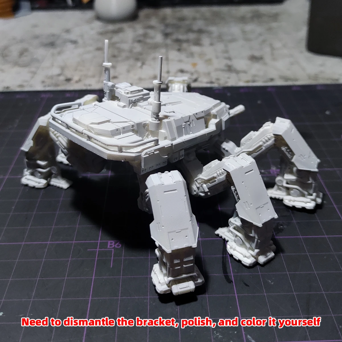 1/72 Modellbausatz 3D Harz Miniatur Diorama Gebäude Unbemalt Sci-Fi Mecha Panzer Hexapod DIY – Detail 9