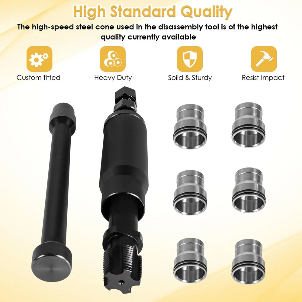Injector Sleeve Cup Removal/Installer Tool With Parts Kit For CAT 3126/3126B Caterpillar C7 C9 with Style HUEI Injectors