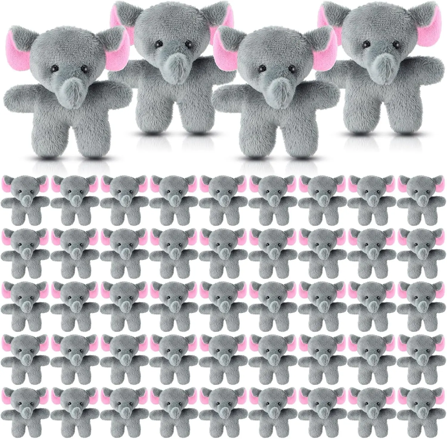 30-300 Pcs Mini Elephant Animal Plush Toys Small Stuffed Animals Bulk Cute Tiny Plushies Keychains for Gift Party Carnival Prize