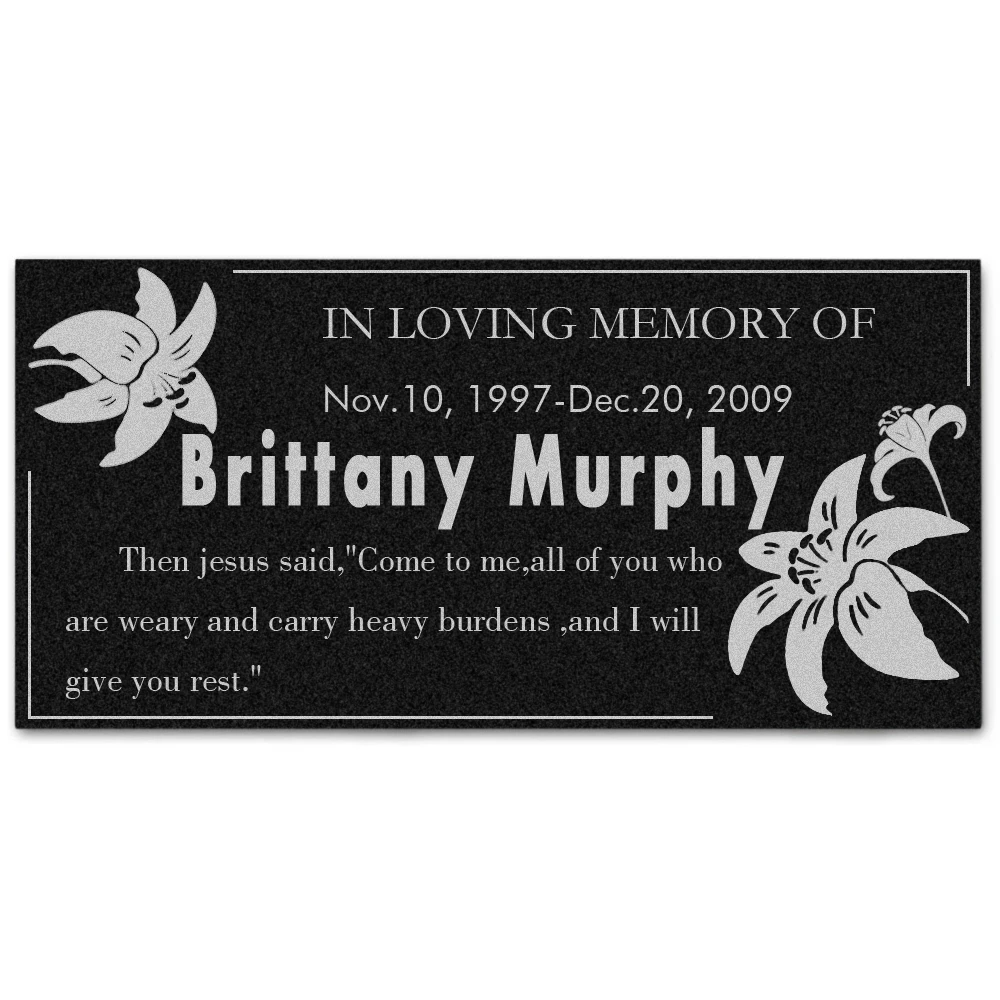 

Natural Granite Pet Memorial Stone, Personalized Pet Gravestone Monument Marker, Pets Tombstone, 30X15CM