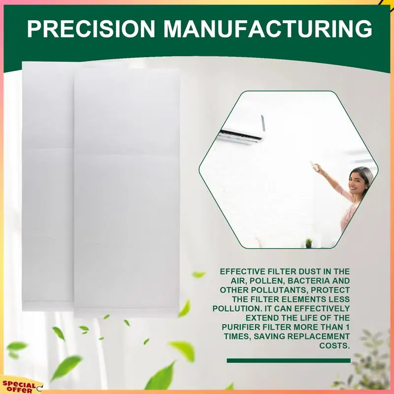 

ABFI 4 шт. 28 дюймов X 12 дюймов электростатический фильтр из хлопка, фильтрующая сетка HEPA PM2,5 для очистителя воздуха Xiaomi Mi