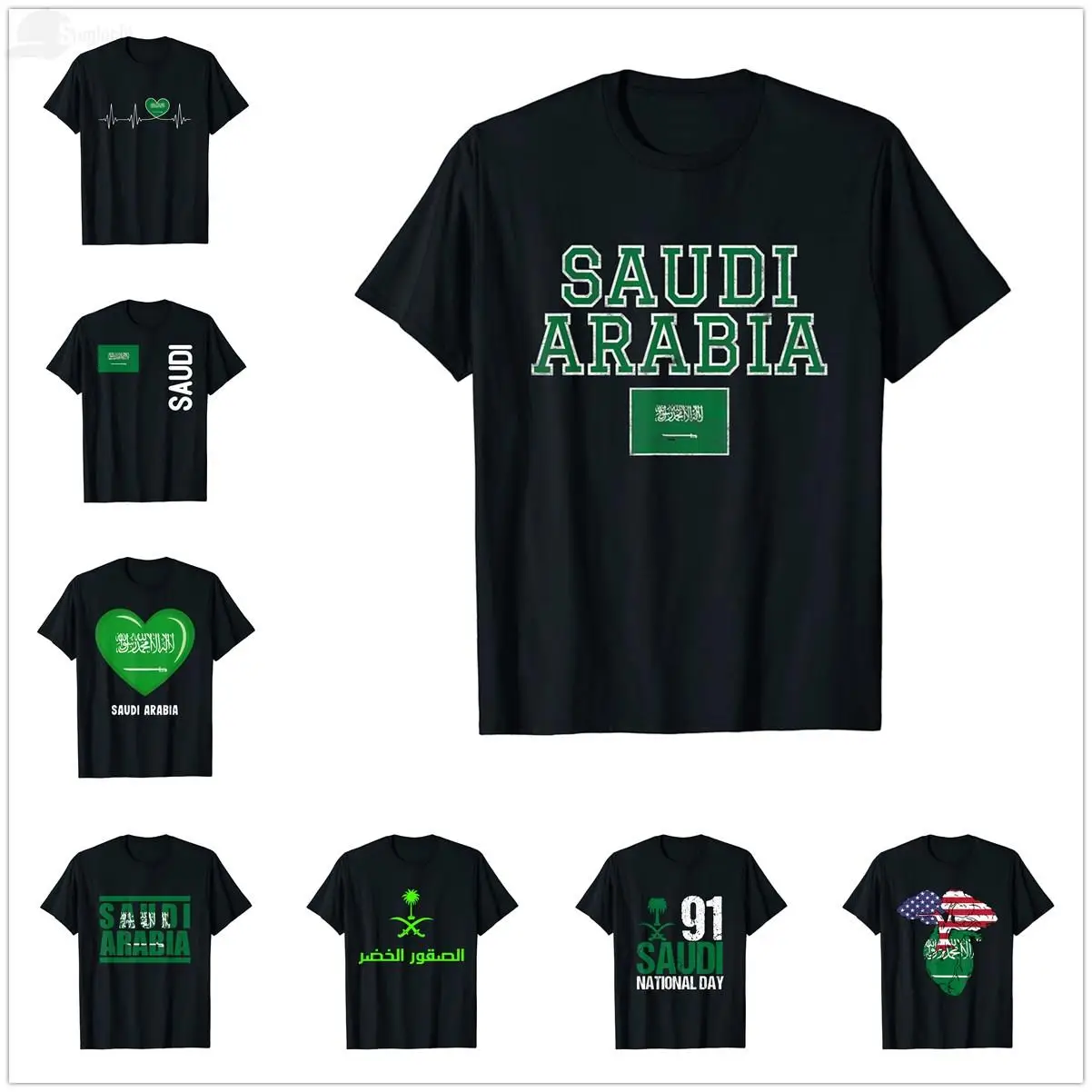 2025 Summer Saudi Arabia Arabian National Flag Saudia T-Shirt For Men Women Unisex T Shirt Tops 100% Cotton Tees