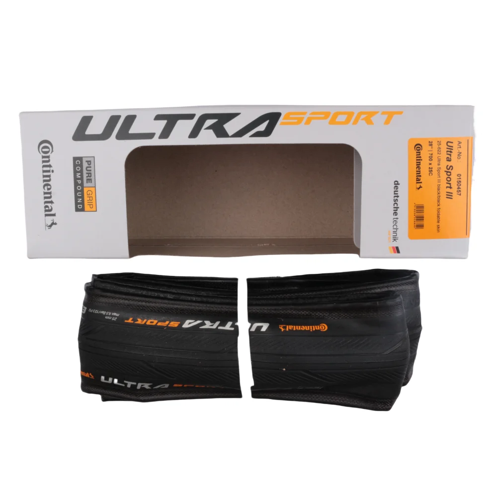 إطار طريق كونتيننتال ULTRA SPORT III قابل للطي 700x23C/25C/28C إطار خارجي لمنع الطعنة خفيف للغاية للمبتدئين للتدريب الأصلي