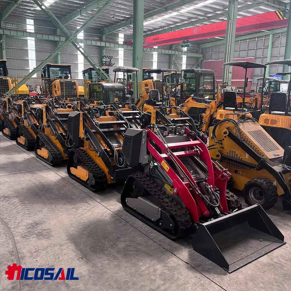 

New Mini Skid Steer Loader, EUR5 - Compliant, Free Shipping for Industrial Applications and Farm Work