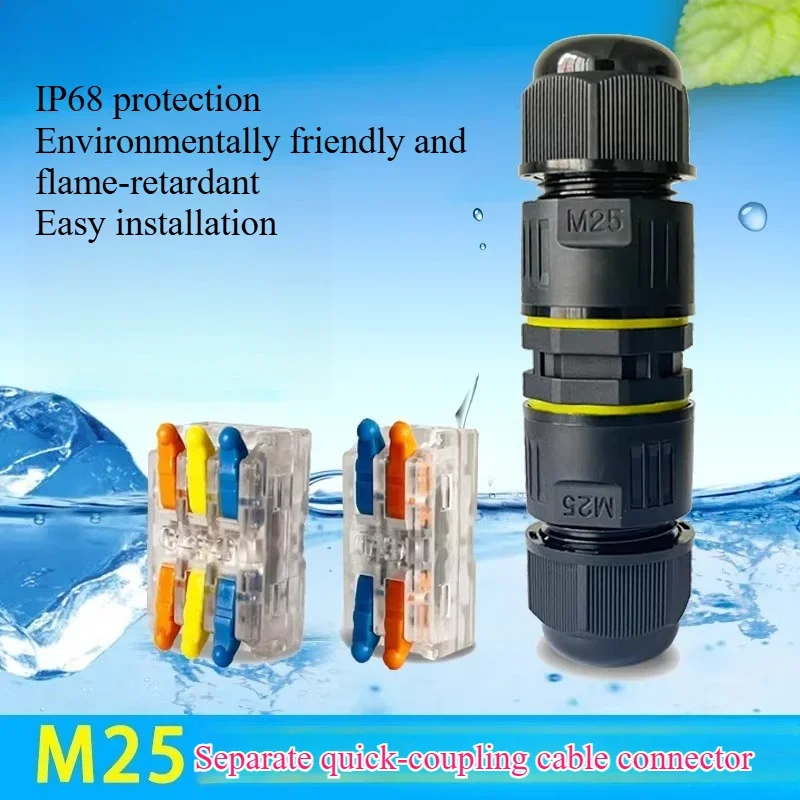 Ip68 Waterproof Connector 2/3Pin Adapter Wire ConnectorLED Lamp Outdoor Fast WiringT-typeWelding FreeCan Soak in Water Terminal