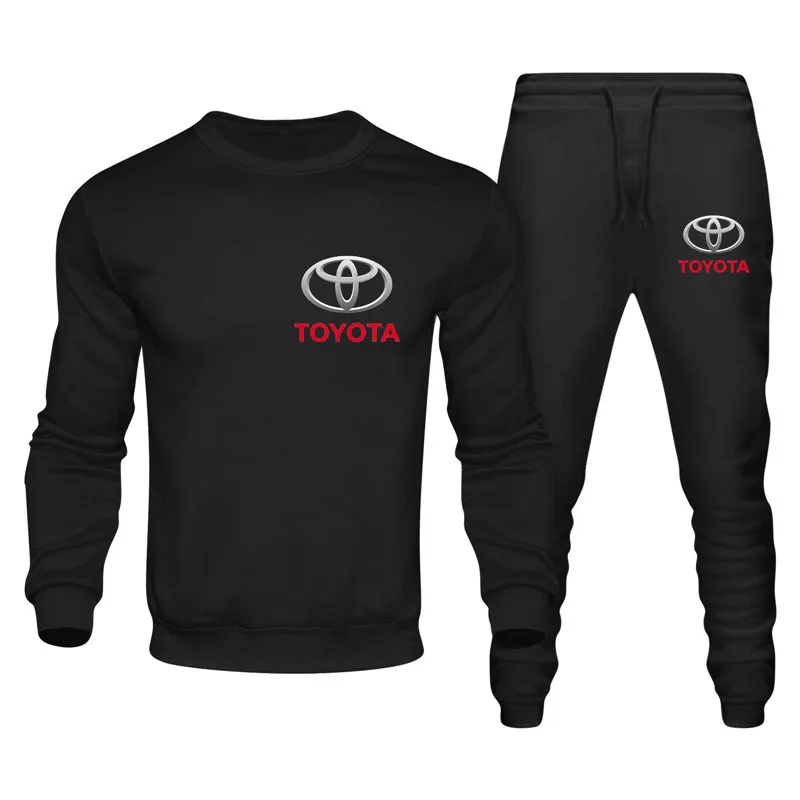 2024 Mens Car Brand Print Hooded Jacket Suit Tracksuit Fans Sportswear Jackets+Pants 2Pcs Suit Jogging Streetwear Sweater Set