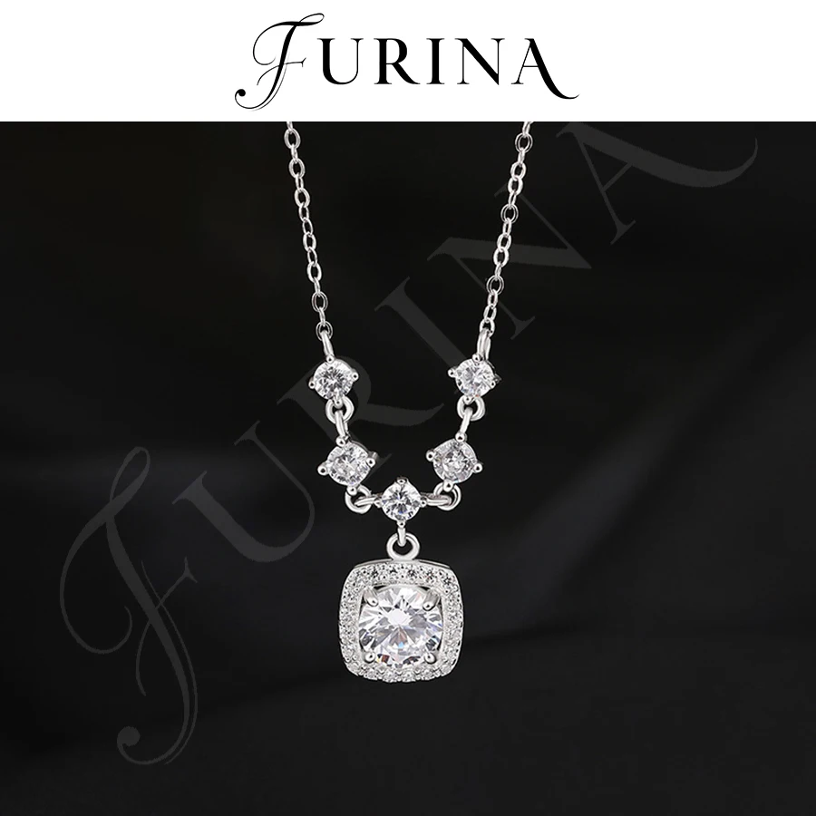 

Furina Original S999 Sterling Silver Zircon Necklace With Test Certificate Gift Packag Fine Jewelry For Girfriend Birthday Gifts