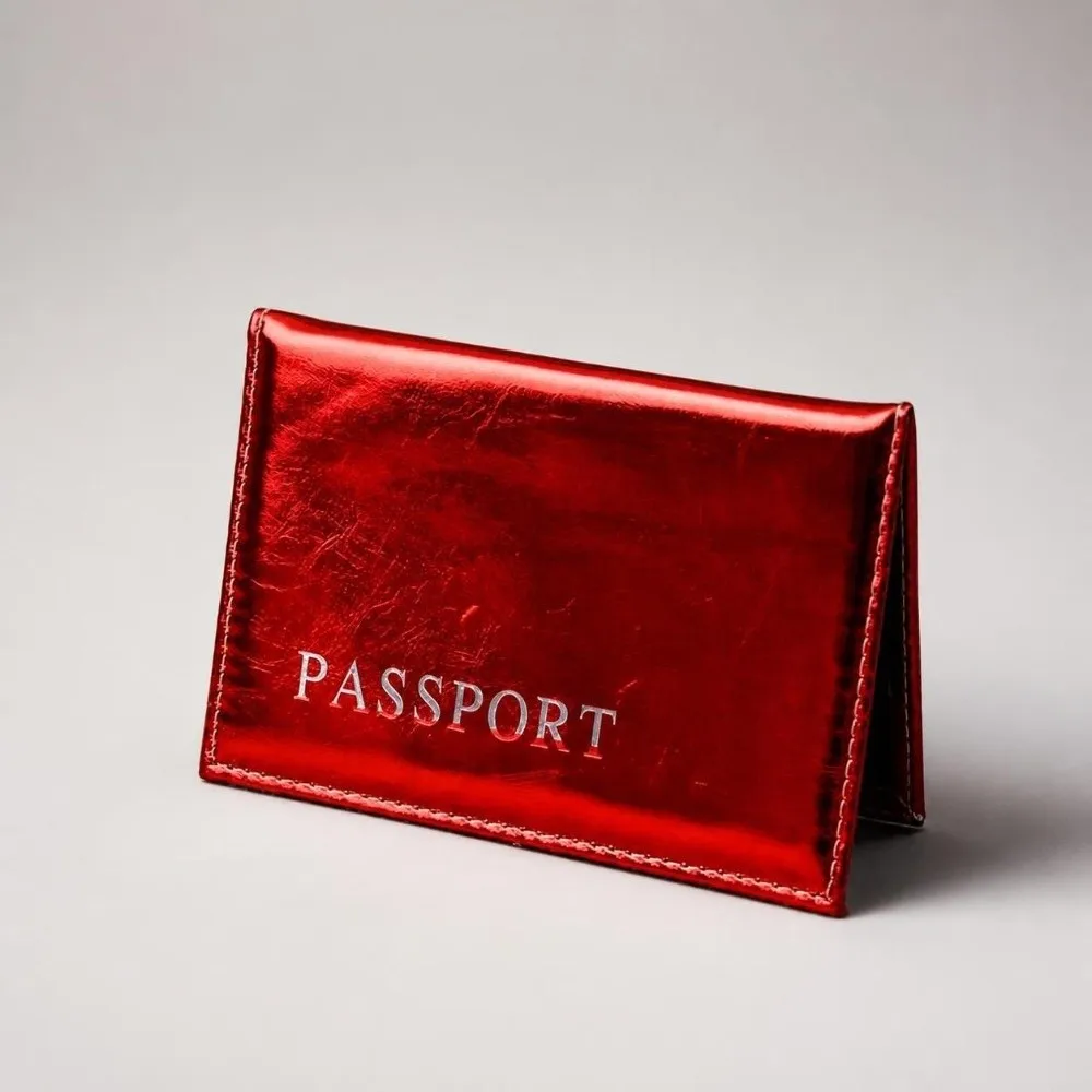 Fashion PU Leather Passport Holder Glossy Paillette Waterproof Passport Cover Multi-function Portable Passport Book Travel view 5