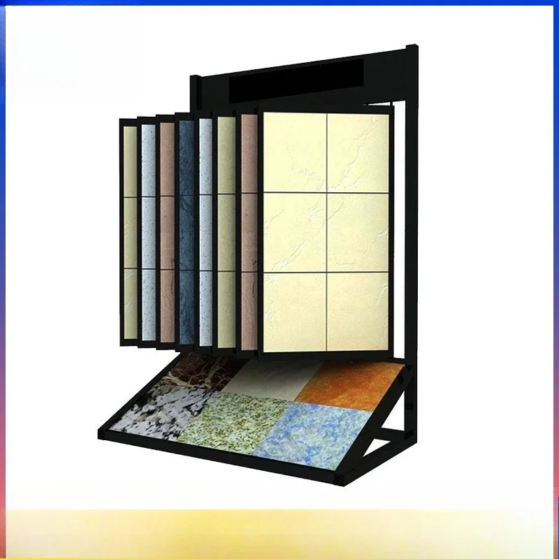 Tile page-turning display stand, quartz stone display stand, stone sample exhibition hall shelf, essential for exhibition hall