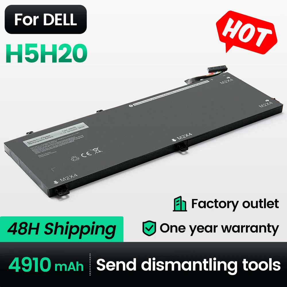 

Keyuan H5H20 6GTPY 97WH Laptop Battery For DELL XPS 15 9570 9560 7590 For DELL Precision 5520 5530 Series Notebook