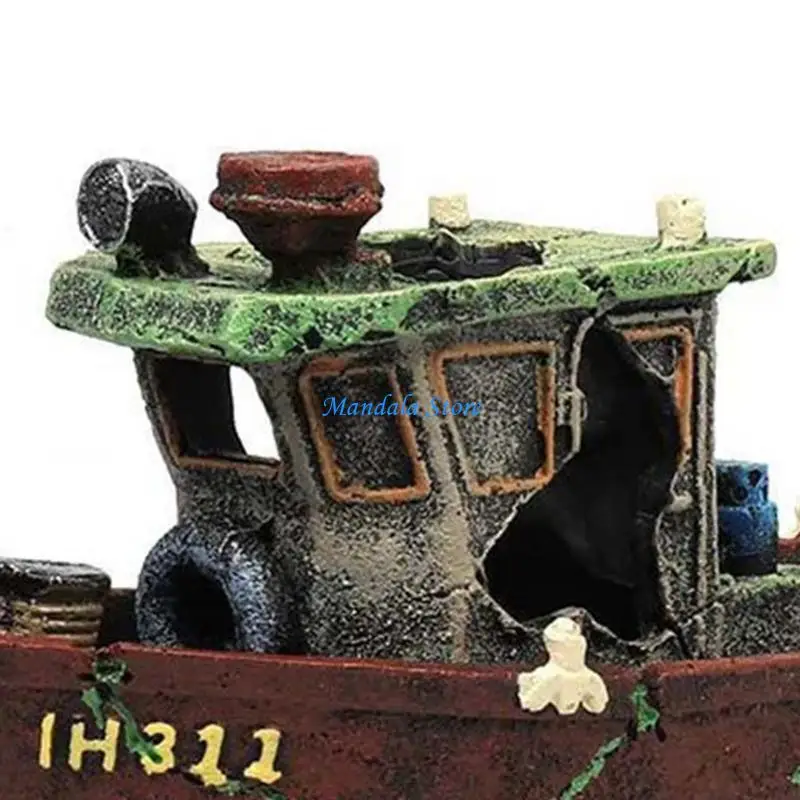 

U2JC Underwater Artificial Shipwreck Landscape Fish Simulation Aquarium Decor