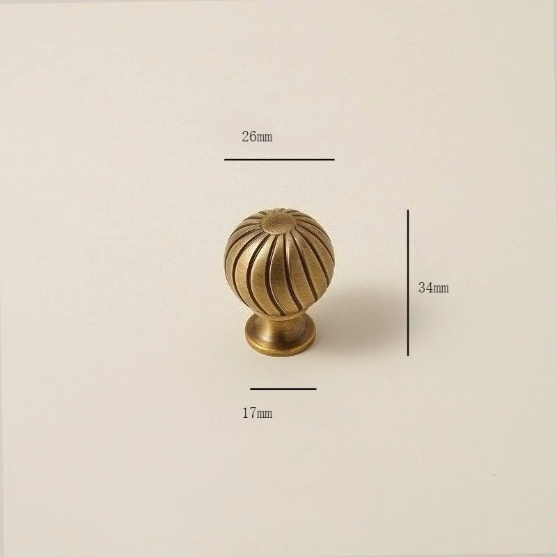 Vintage Style Brass Handles,  Kitchen Furniture Handlesbronze Single-hole Small Knob for Wardrobe Doors, Drawers,and Cabinets,
