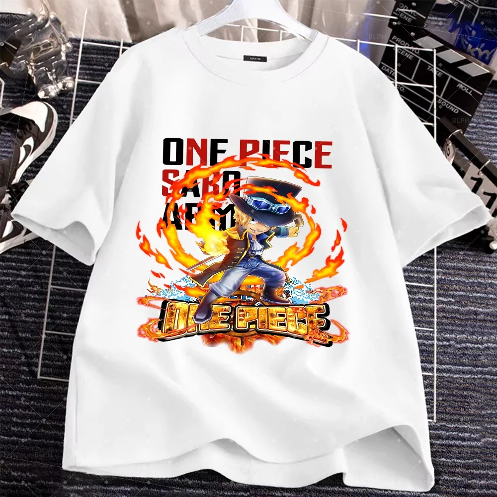 

Футболка One Piece Sabo в армейском стиле для родителей и детей, с крутым аниме-принтом для семейного образа, высококачественная хлопковая футболка для детей
