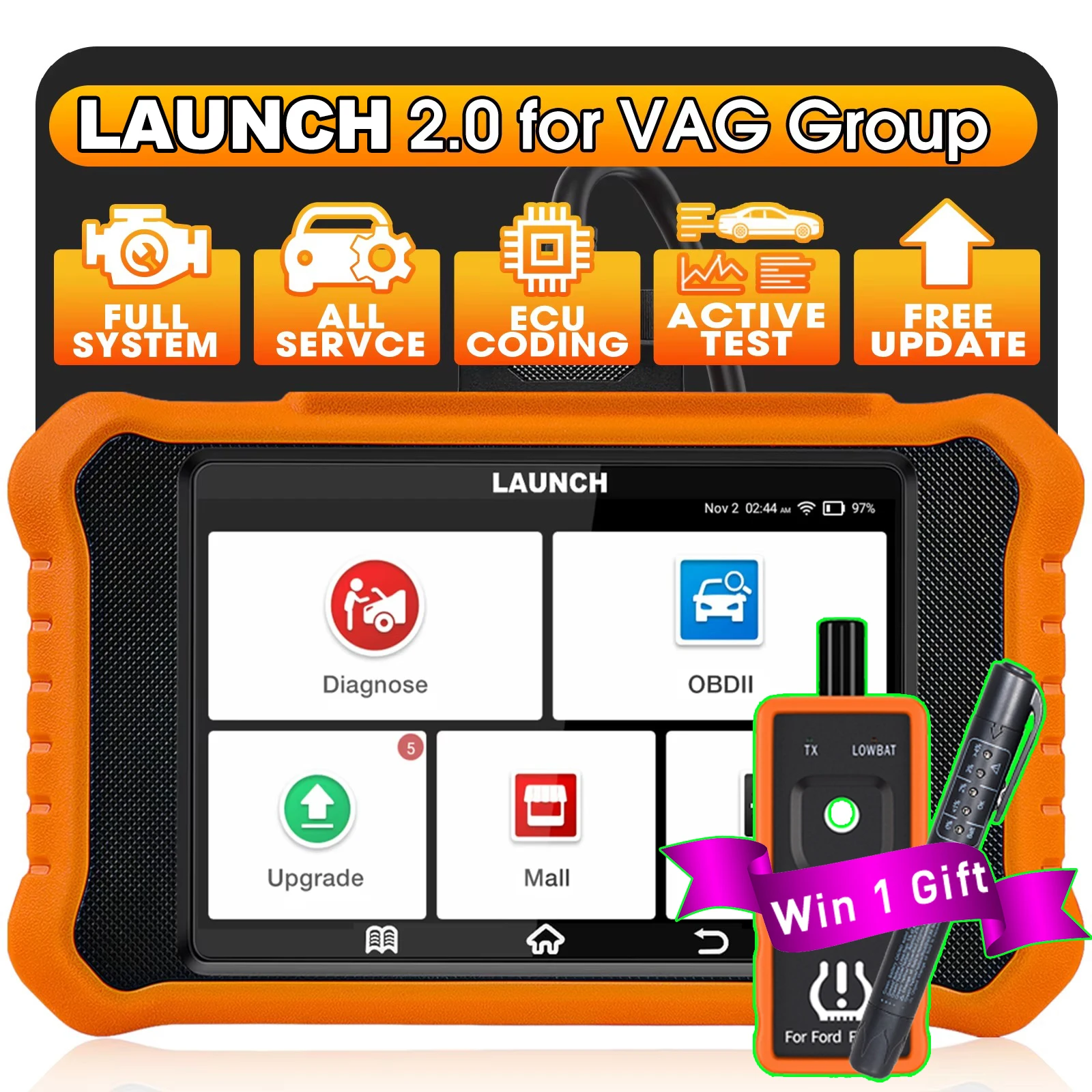 LAUNCH X-431 Creader Elite V2.0 – Najlepszy Narzędzie Diagnostyczne dla Samochodów Volkswagen, Audi i Skoda