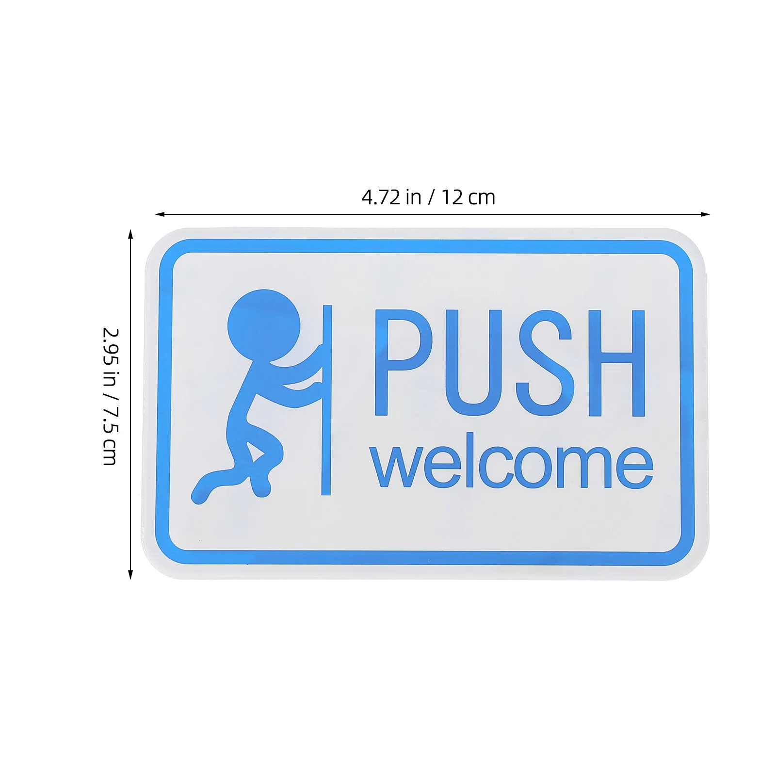 2Pcs Glass Acrylic Self-stick Push Pull Door Sign For Office Glass Door Retail Shop Indicator Bright Color Easy