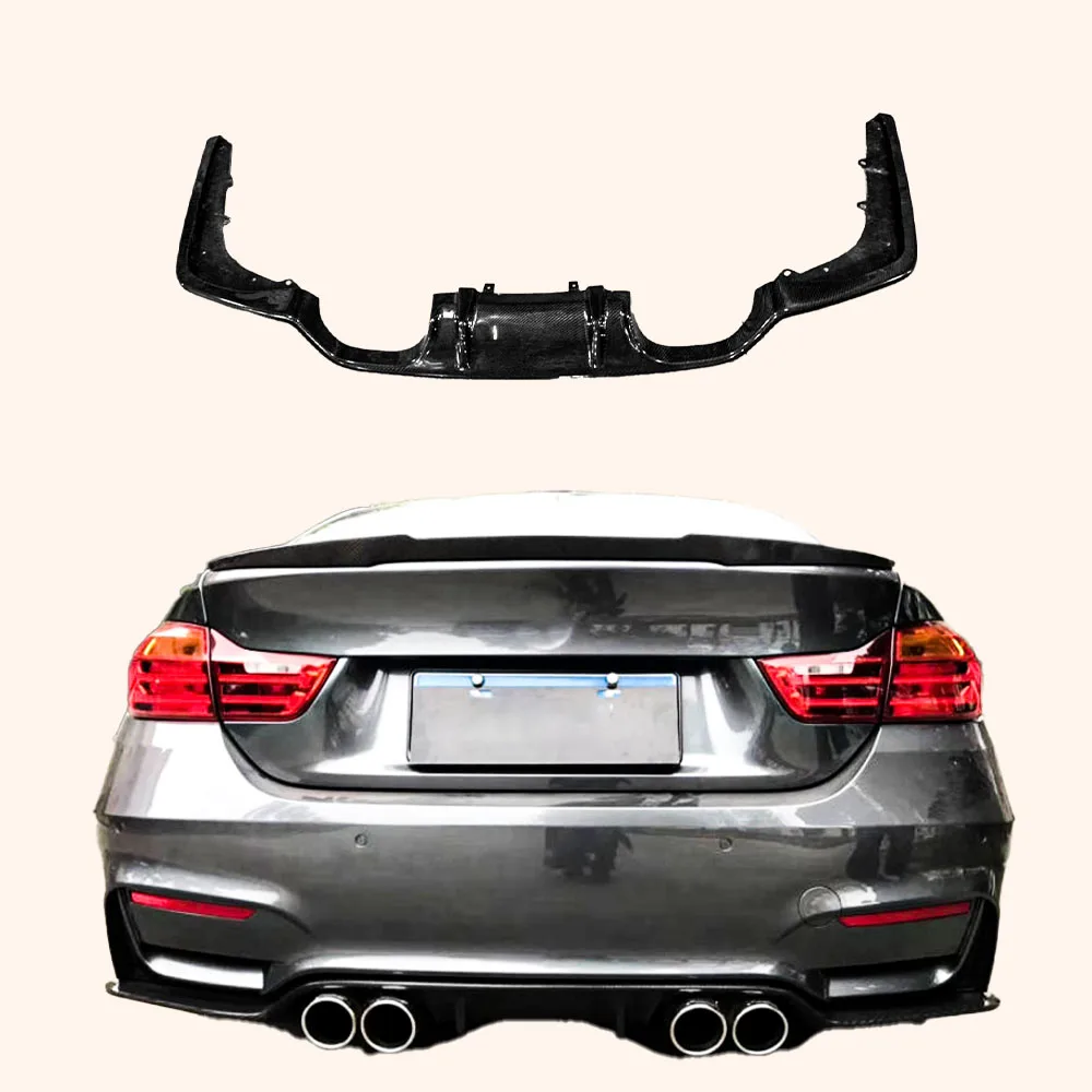 

For BMW 4 Series 14-20 F32 F33 F36 (AN Only) Carbon 3D Rear Bumper Diffuser Lip