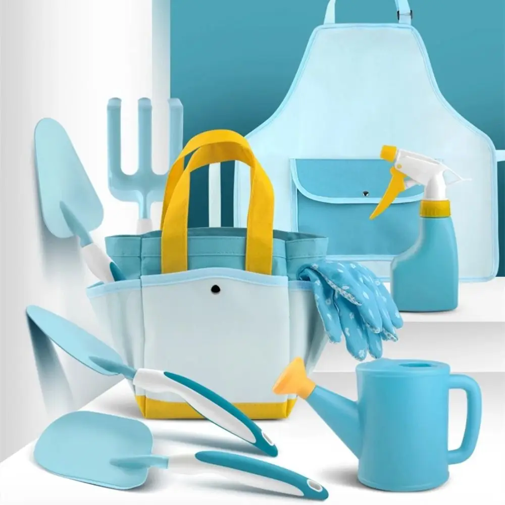 Candy Color Kids Garden Tool Set Shovel Trowel Children Planting Tool Kit Gloves Watering Can Kids Garden Toys DIY Toy