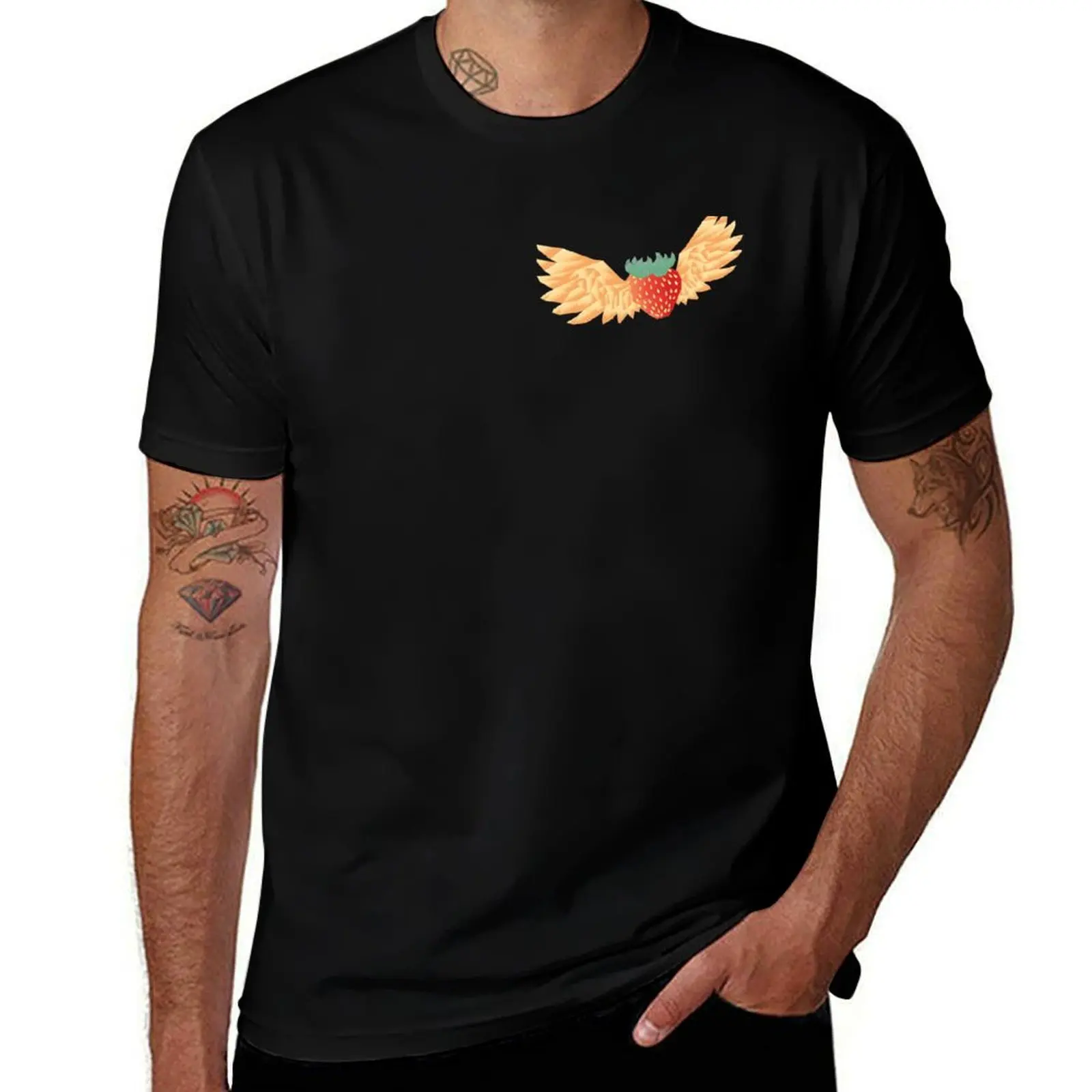 Celeste Flying Strawberry T-Shirt t shirt for man 100 percent cotton t shirts cotton 100% g man t shirts for men T-shirt