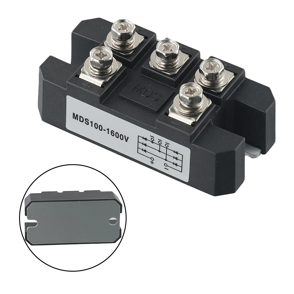 MDS-100A 1600V 5 Terminals 3-phase Full-way Diode Module Rectifier For AC/DC Bridge Rectifier For Three-phase Rectification