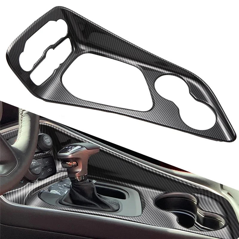 Well Shift Panel Frame Shift Lever Panel Cover Decoration Transmission Gear Selector Cover For Dodge Challenger 2015-2024