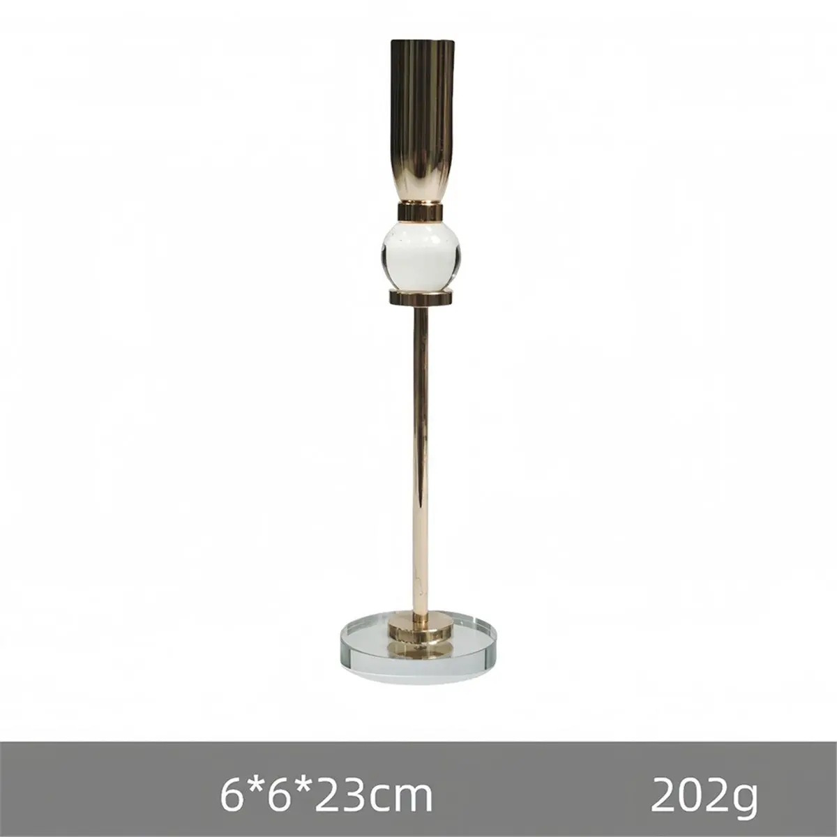 

Elegant Glass Candlestick Holder - Transparent Modern Style Centerpiece for Home Decor