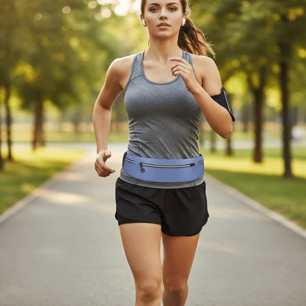 

Women Waterproof Running Belt Outdoor Sports Running Gear Waist Bag Mobile Phone Cell Phone Pouch Jogging