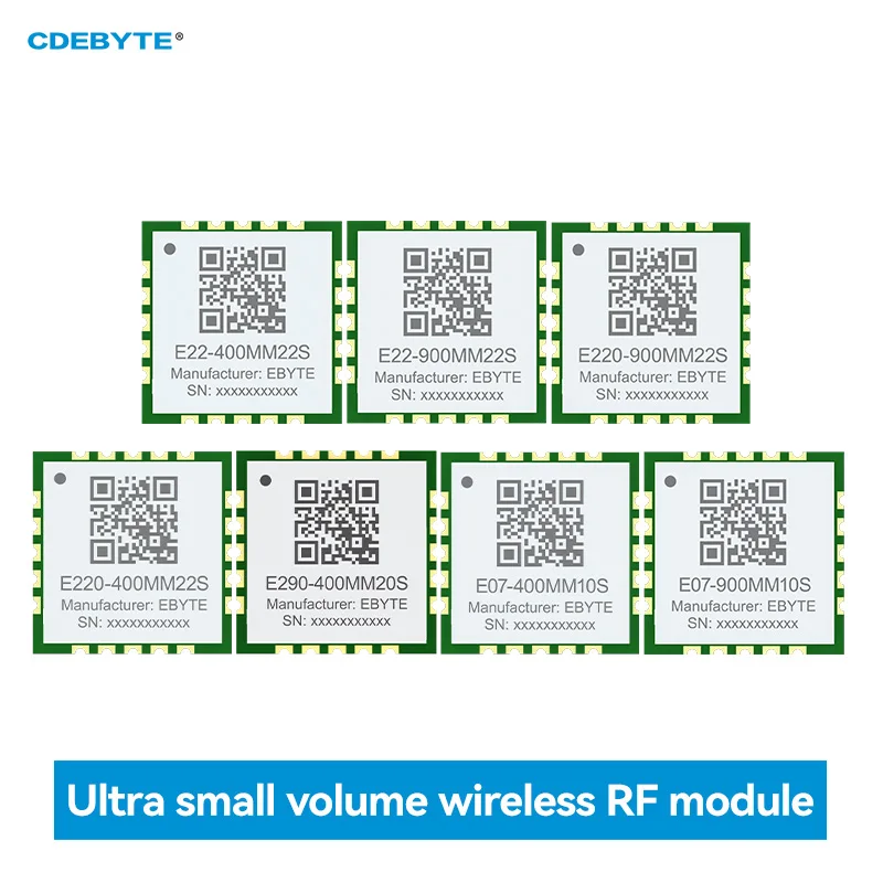 

CC1101/LLCC68/SX1262/SX1268/PAN3060 433/868/915MHz Lora GFSK ChirpIoT RF Module SPI CDEBYTE 10/22dbm Ultra Small Size