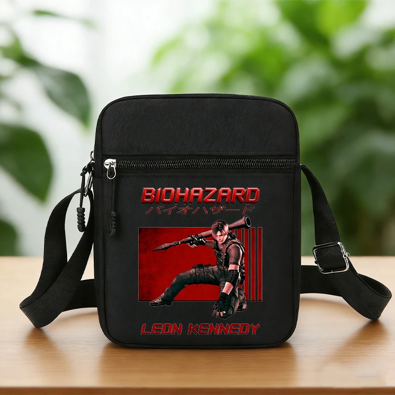Residents Evils Crossbody Bags Game Leon Kennedy Men Outdoor Sports Shoulder Bag Boys Travel Phone Pouch Student Gift Hot Sales view 2