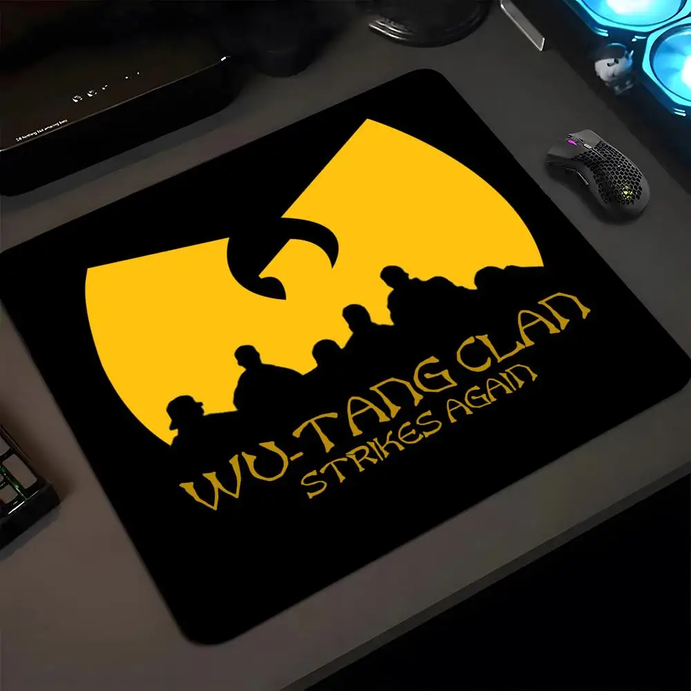 

Wu-T-Tang Clans Mouse Pad 18x22cm Small Rug Keyboardpad Lock Edge Deskpad kawaii Desktop Protection Mats