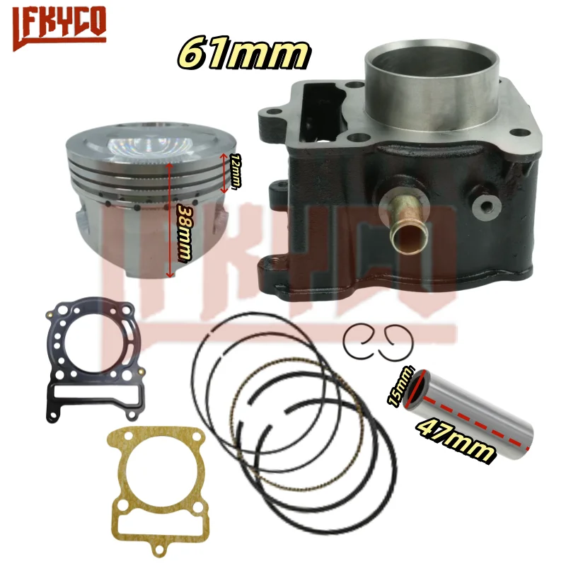 

61mm Big Bore Cylinder Piston Ring Kit for MAJESTY125 SMAX125 YP125 ZF125T Tuning Racing Set Smax Majesty 125 Engine Accessories