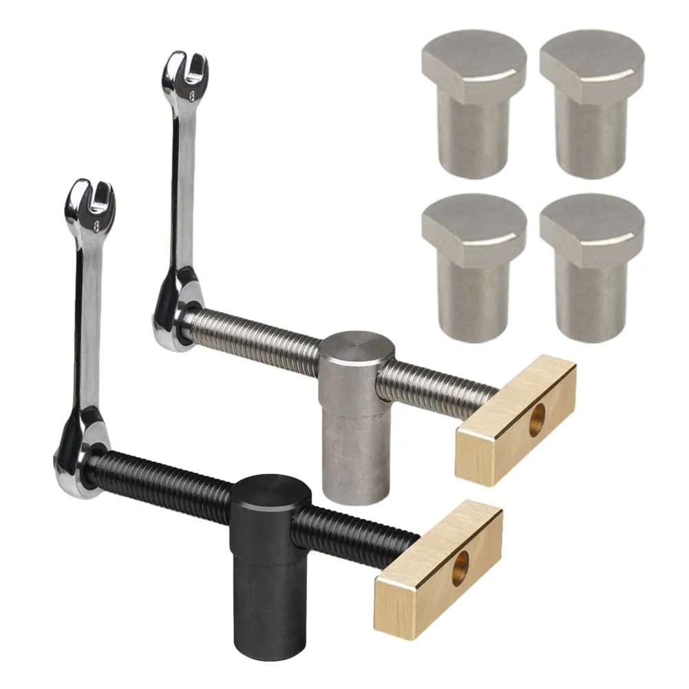 

Woodworking Bench stopper Brake Inserts Workbench Fast Fixed Clip Clamp Vise 1920mm Stainless Steel and Brass Material
