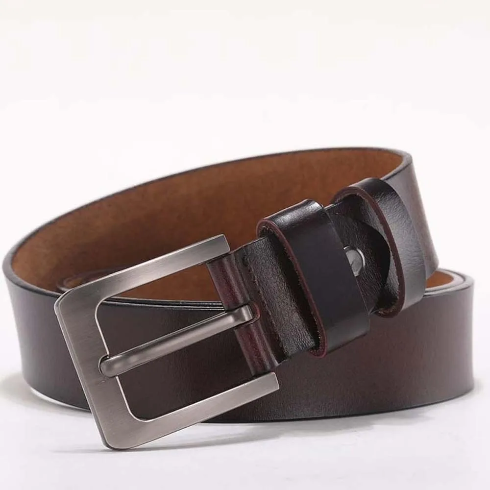 Einstellbare Legierung Männer Breiten Gürtel Textur Retro PU Leder Gürtel Langlebig Schwarz Jeans Bund Party