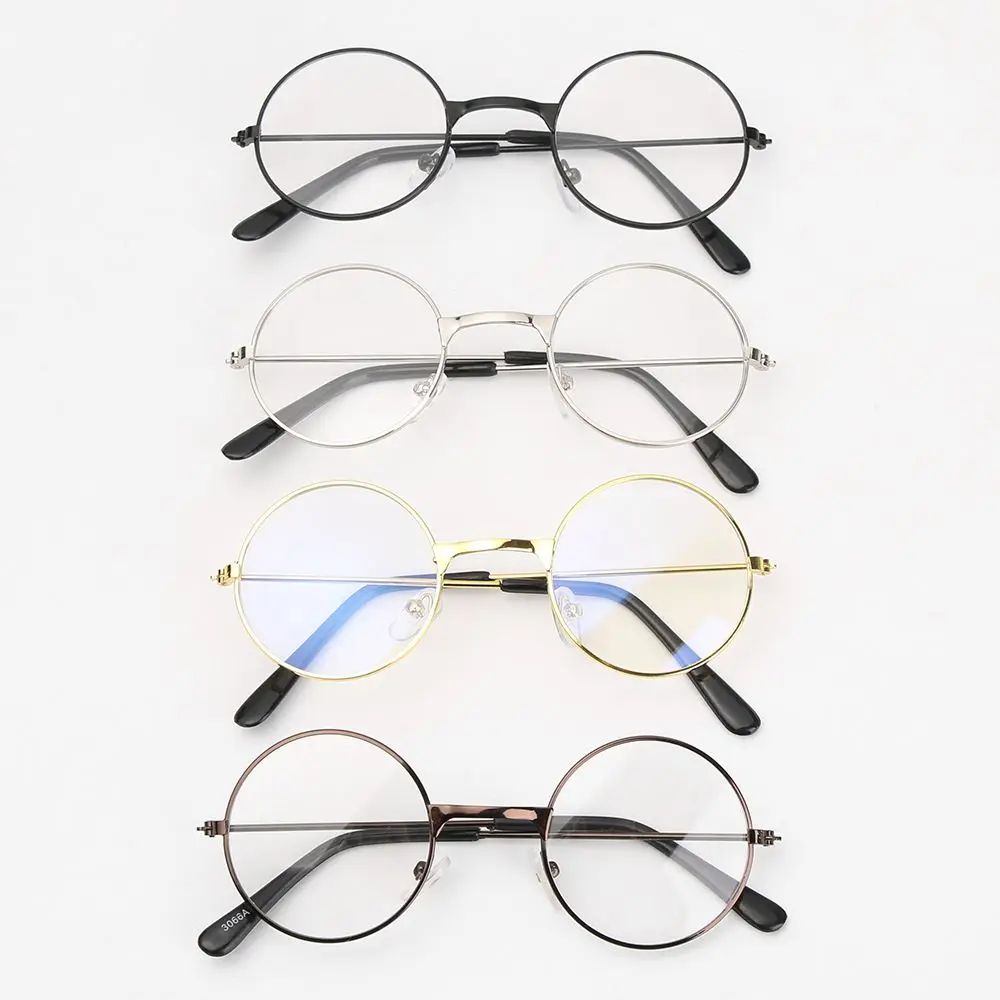 Metal New Fashion Round Flat Light Girl Boy Children's Flat Mirror Clothing Accesories Retro Small Round Glasses