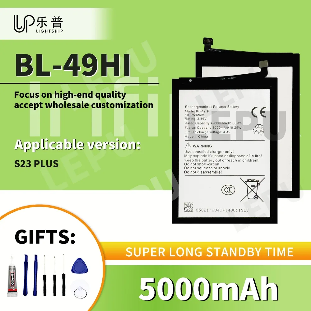 

Phone INFINIX Battery for S23 PLUS Replacement Battery 5000mAh BL-49HI with Free Tools Kits Original Battery INFINIX S23 PLUS