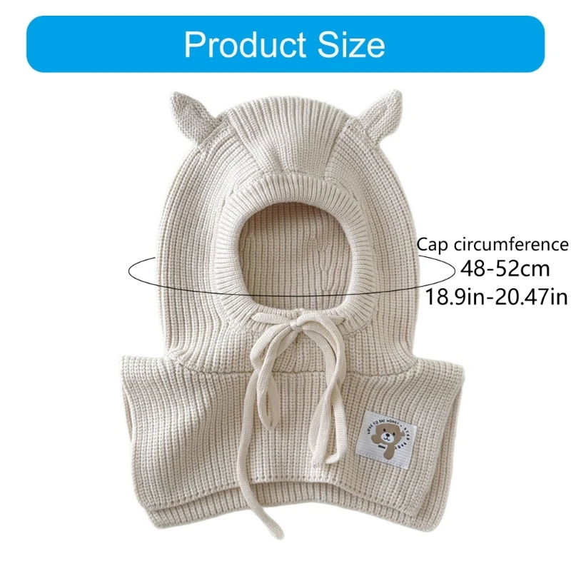 J15U Мягкая детская шапка с мягкой подкладкой, изменяемый чехол на шею для головы 48 52 см