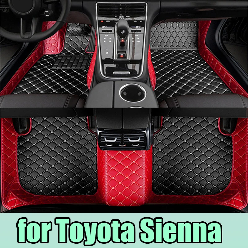 Car Floor Mats For Toyota Sienna（Seven Seats）2005 2006 2007 2008 Custom Auto Foot Pads Automobile Carpet Cover accessories