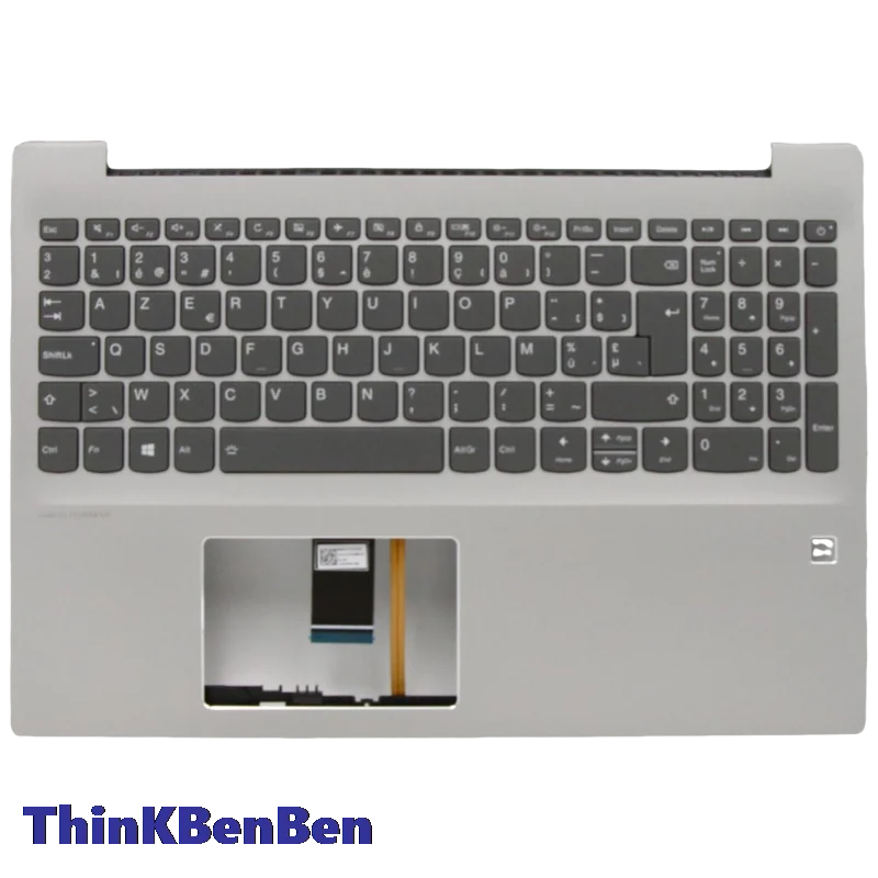 BE Belgian Silver Keyboard Upper Case Palmrest Shell Cover For Lenovo Ideapad 720 15 15IKB 5CB0P26322