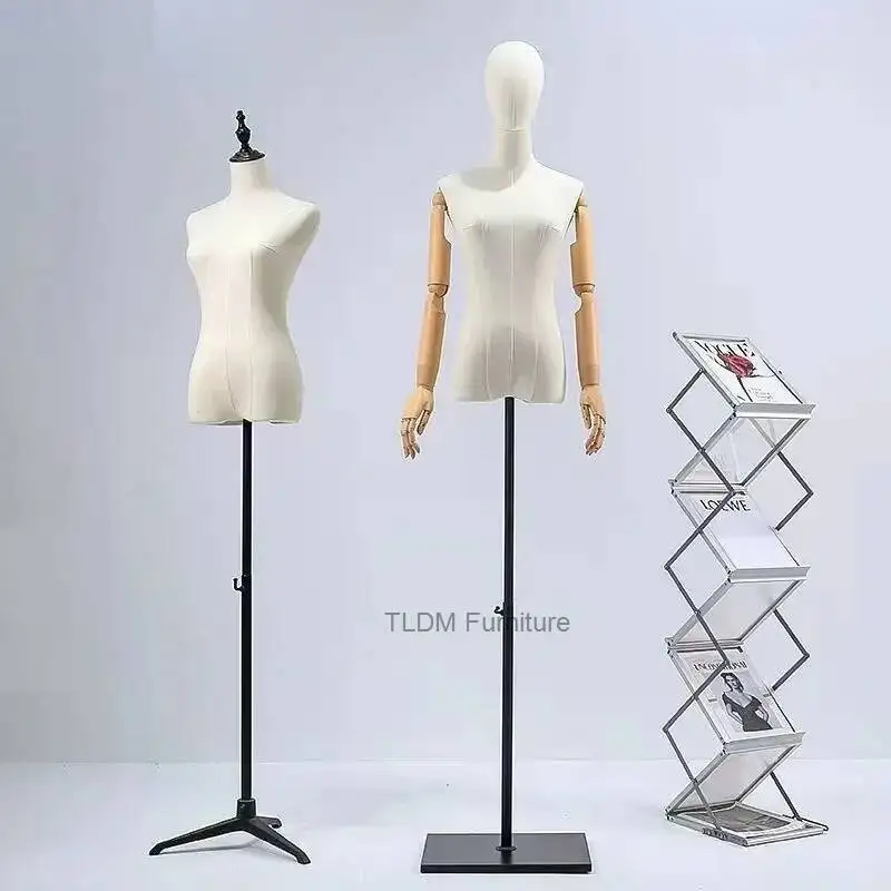 

Clothing Female Garment Half-body Form Wedding Dress Dummy Mannequin Women's with Mannequin Hands Stand Window Display FYMQ