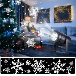 Christmas Decoration Snowflake Projectors Outdoor Stage Rotating LED Lights 16 Xmas Patterns Spotlight For Holiday Wedding Party