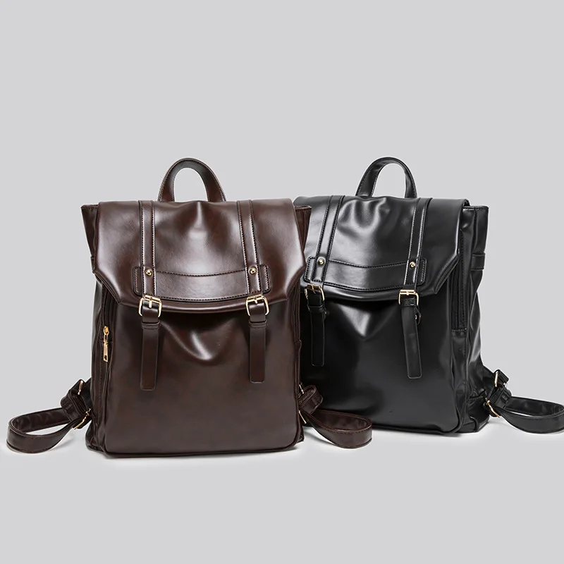 Zaino per ragazze in pelle PU carino stile giapponese Zaino per notebook per studenti delle scuole con patta stile preppy Zaino da viaggio per donna Kawaii