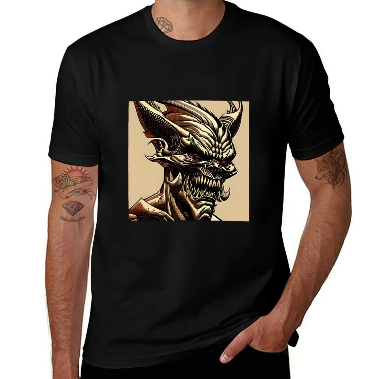 

Demonica T-Shirt shirts graphic tee anime stuff man t shirt mens white t shirts