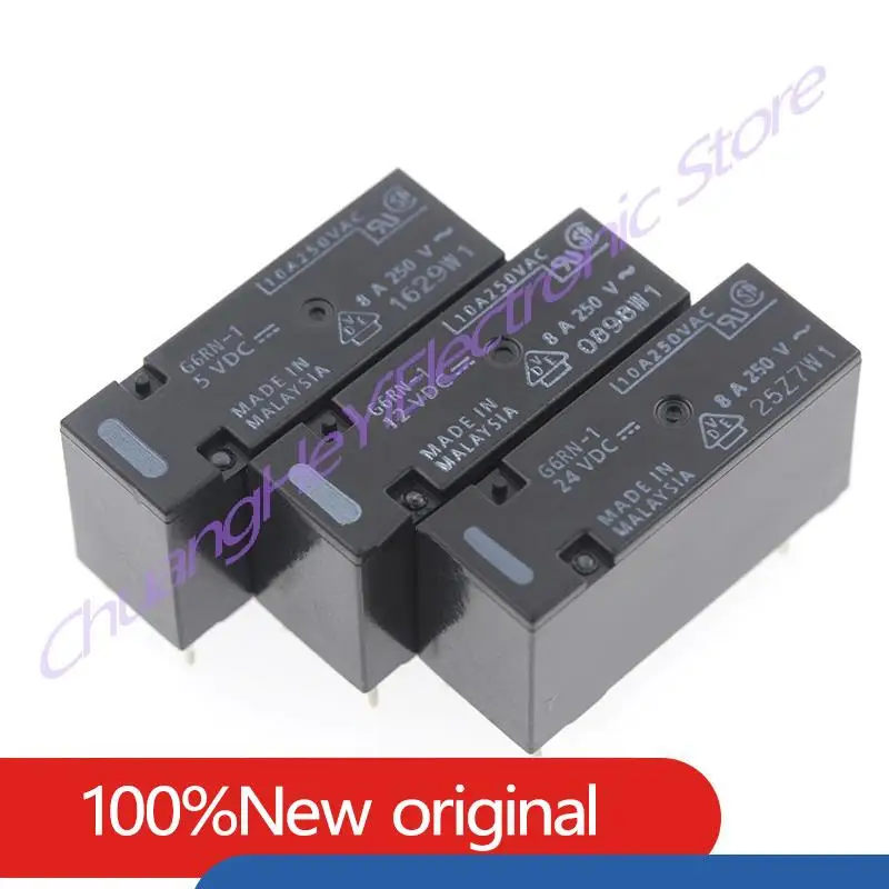 

Relay G6RN-1 G6RN-1-5VDC G6RN-1-12VDC G6RN-1-24VDC DC5V 12V 24V 5Pin 8A 250V