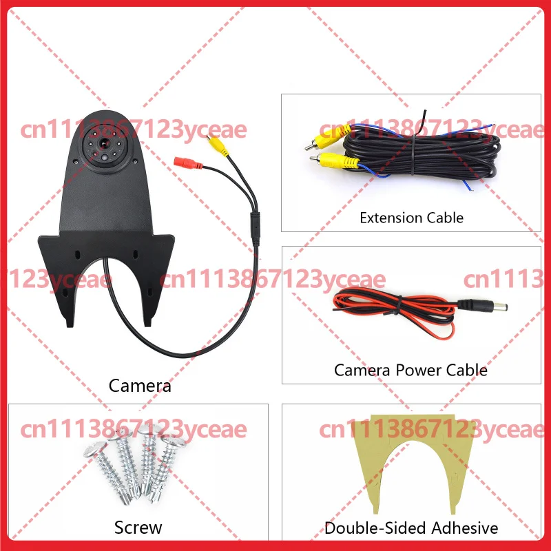 For Mercedes Sprinter Camper Van High Brake Light Waterproof Shock‑Resistant HD Reverse Camera Complete Wiring Harness Set