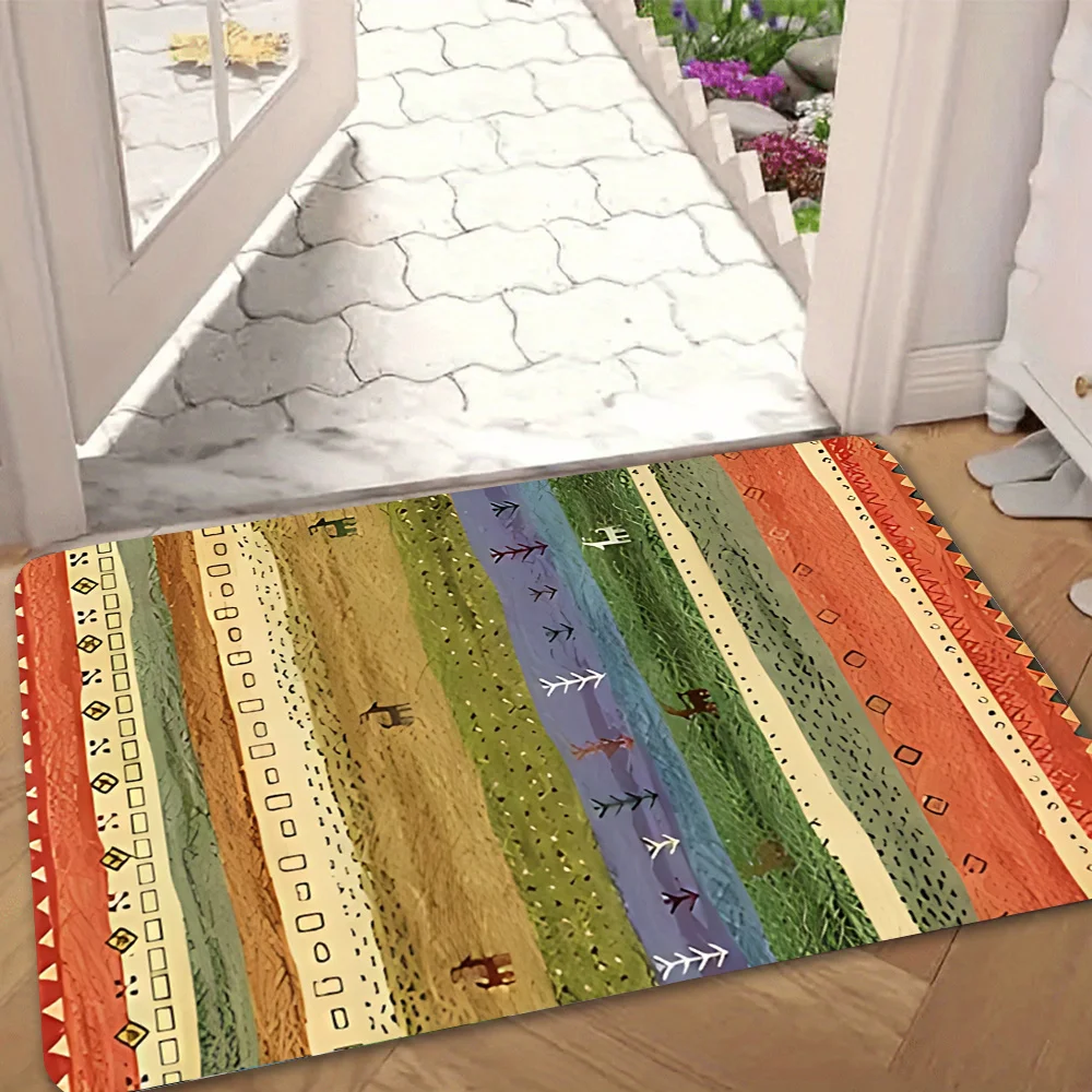 3D Flocking Multi Tone Heart Shaped Pattern Doormat Entry Sweet Rug Anti Slip Floor Mat For Girls Room Indoor Entry Daily Use