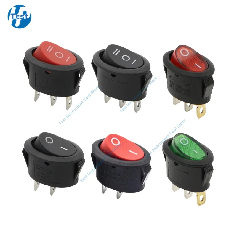 

1PCS KCD7 Oval Switch 2 Pins 2 Gears / 3 Pins 3 Gears, Electric Kettle Rocker Power Switch Rocker Switch with/withou Light