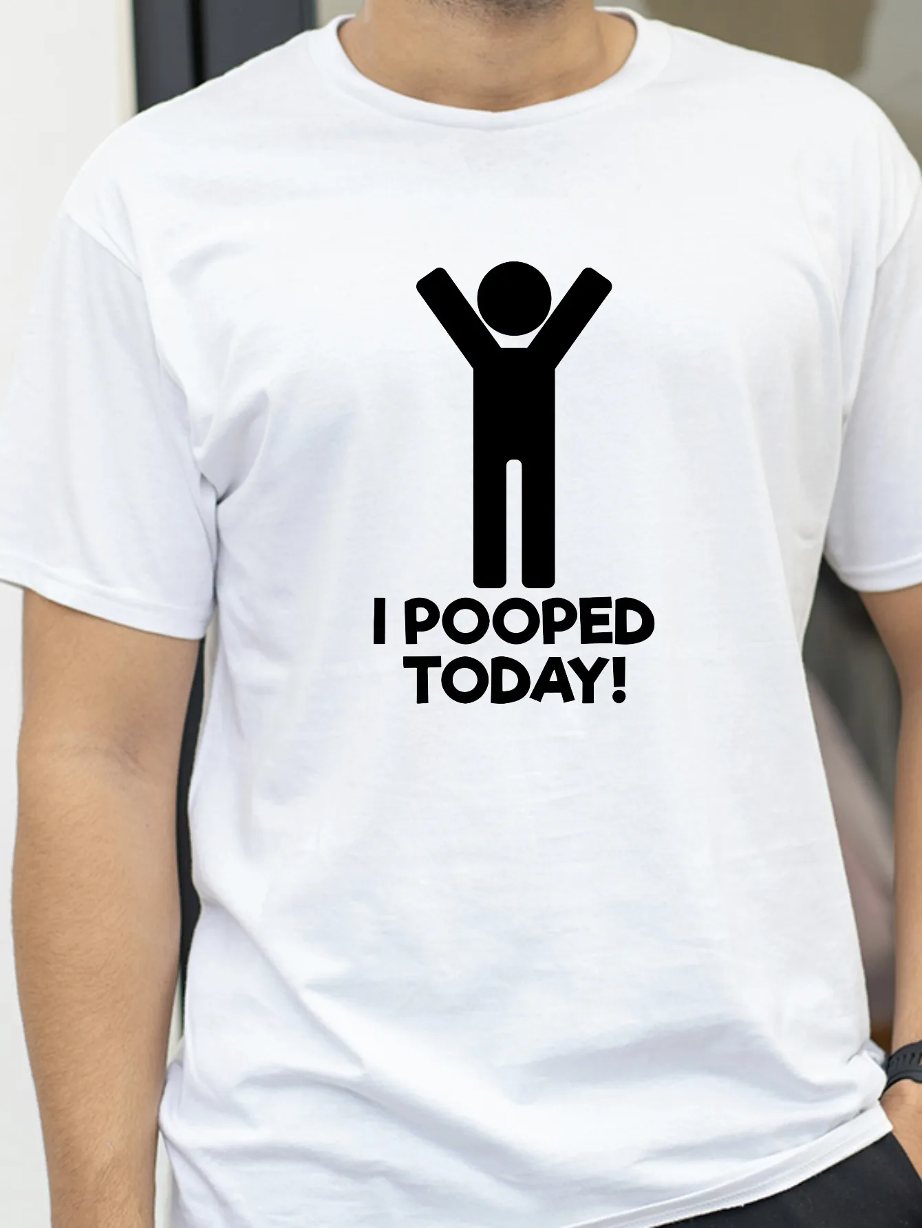 

I Pooped Today Funny Graphic T-Shirt Unisex Casual Streetwear Hip Hop Harajuku Fashion Tee
