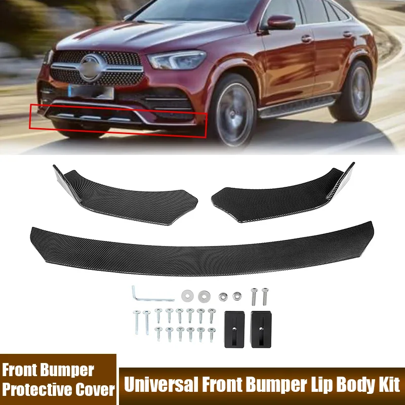 

Universal Car Front Bumper Front Bumper Protective Cover Lip Body Kit Spoiler Trim Spoiler For BMW For Benz For Mazda For Ford
