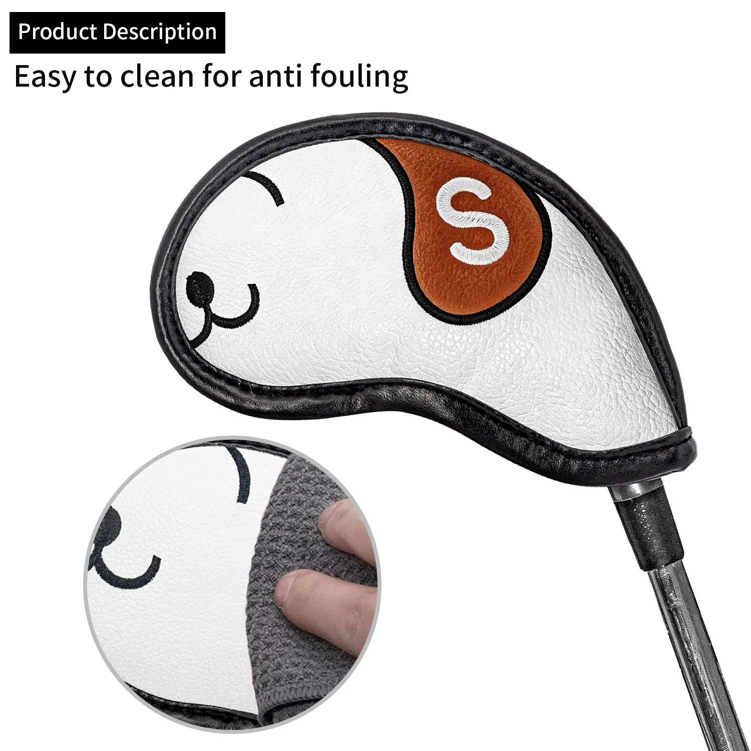 9pcs Golf Iron Head Covers Set, Iron Club Covers Fit for 4, 5, 6, 7, 8, 9, A, P, S Irons, Universal Fit Most Golf Irons