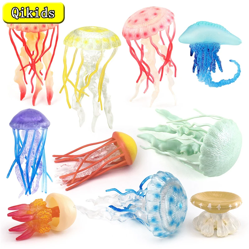 Simulation Ocean Marine Animal Figurine Model Globefish Coral Octopu Squid Stingray Sea Life Action Figure Collecta Toy Kid Gift