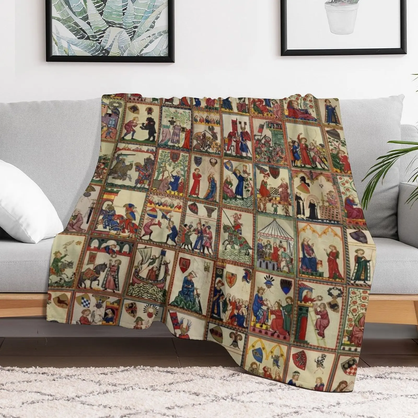 Codex Manesse Throw Blanket